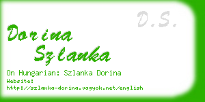 dorina szlanka business card